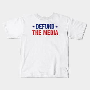 Defund The Media Protest Kids T-Shirt